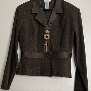 Elegant Crocodile Pattern Jacket